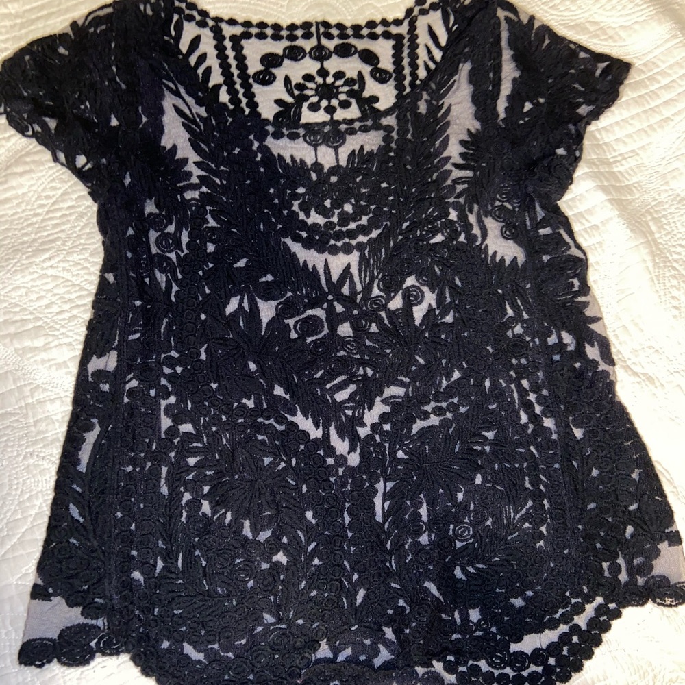 black lace top
